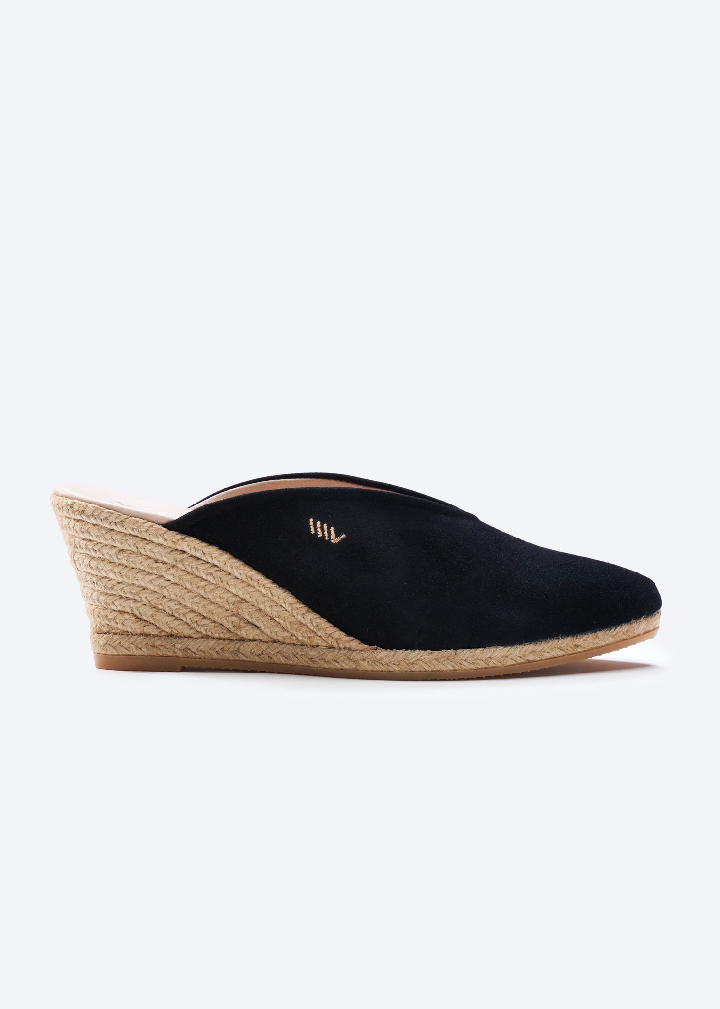 Truja Suede Women s Wedge Mule Handmade in Spain Viscata