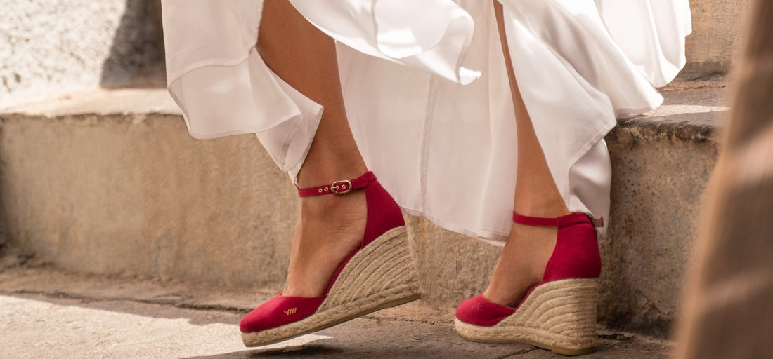 Viscata espadrille wedges - Estartit Cherry