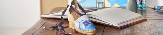 Escala Mediterranean Dreams lace up high wedge espadrilles