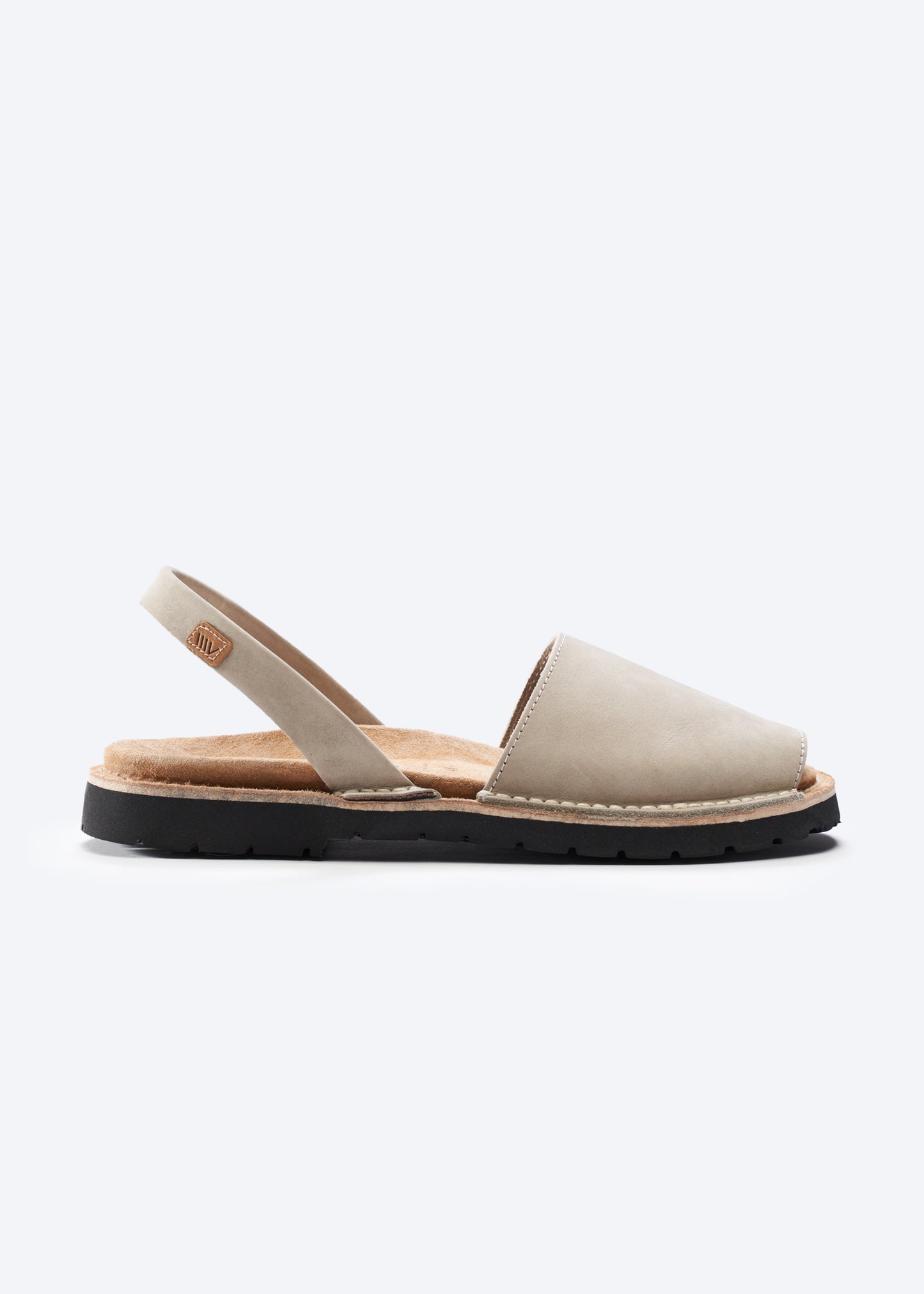 Barbada Beige Leather Slip On Men Avarcas