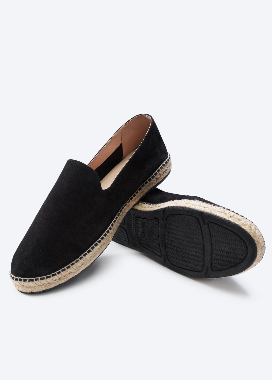 Capsasal Black Suede Slipper Jute Espadrilles