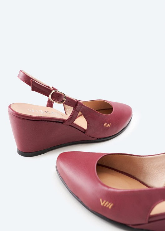 Tivoli Leather Wedges