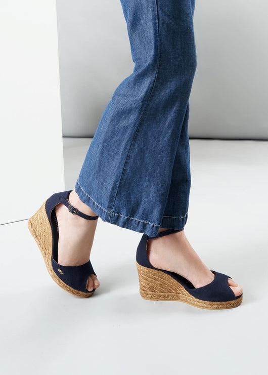 Aiguafreda Canvas Espadrille Sandal Wedges