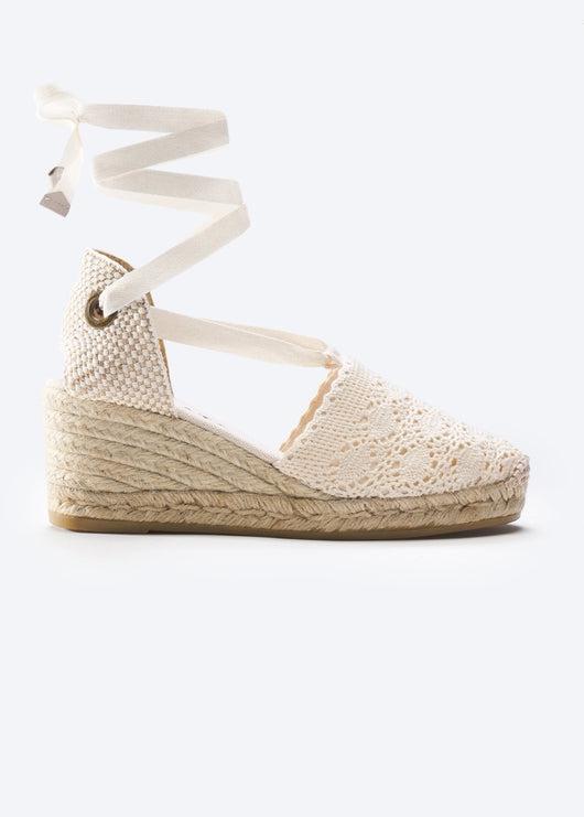 Escala Limited Edition Crochet Espadrille Wedges