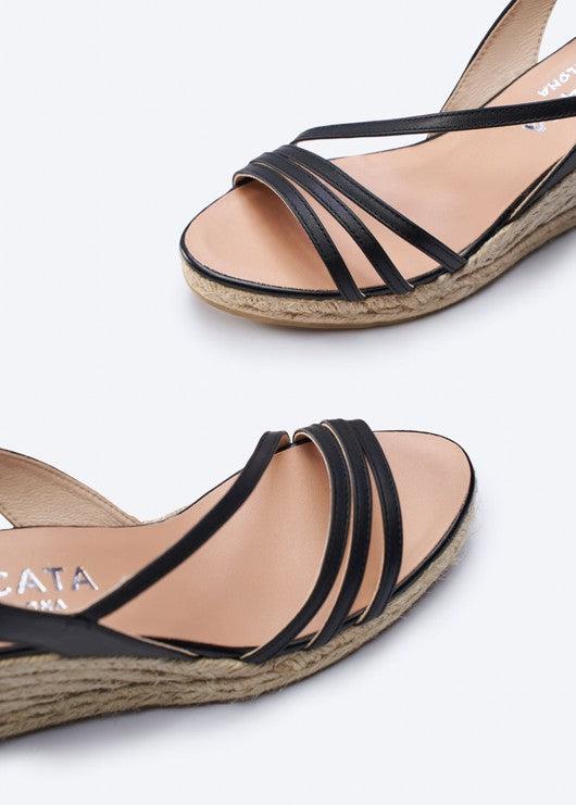 Ona Leather Espadrille Sandal Wedges