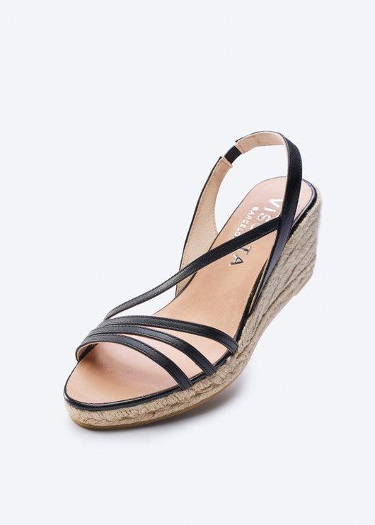 Ona Leather Espadrille Sandal Wedges