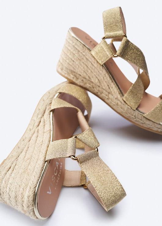 Dalia Elastic Espadrille Sandal Wedges