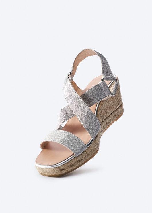 Dalia Elastic Espadrille Sandal Wedges