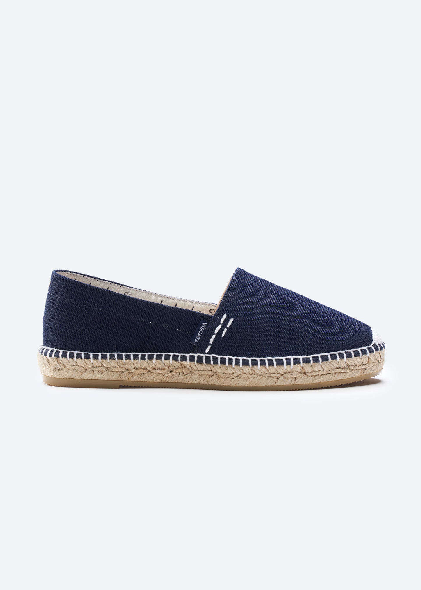 Llafranc Navy Blue Canvas Slip On Women Espadrille Flat