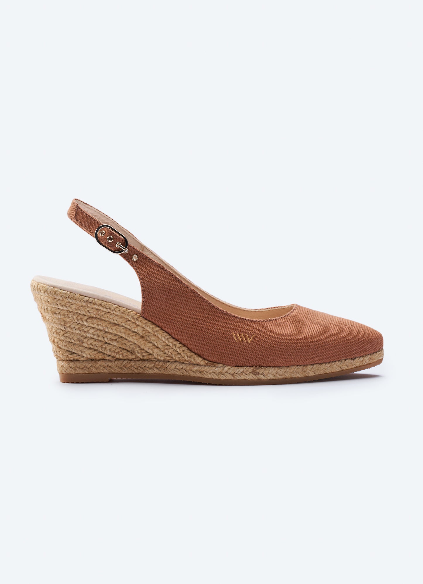 Palomera Limited Edition Brown Canvas Slingback Women Espadrille Wedge