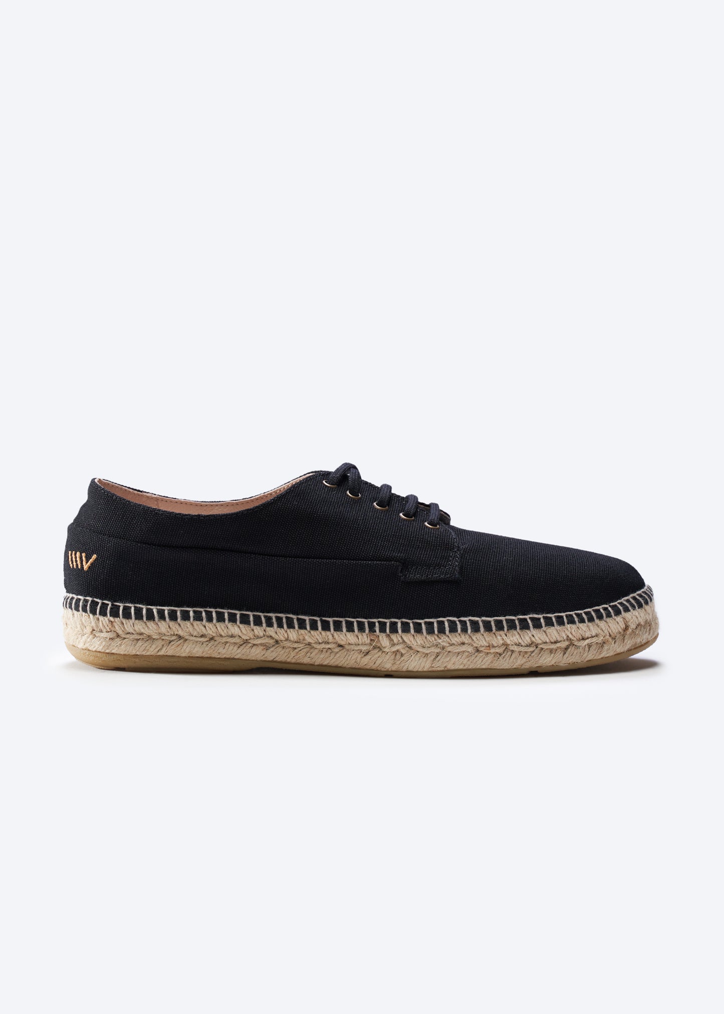 Pol Black Canvas Cord Laces Men Espadrilles