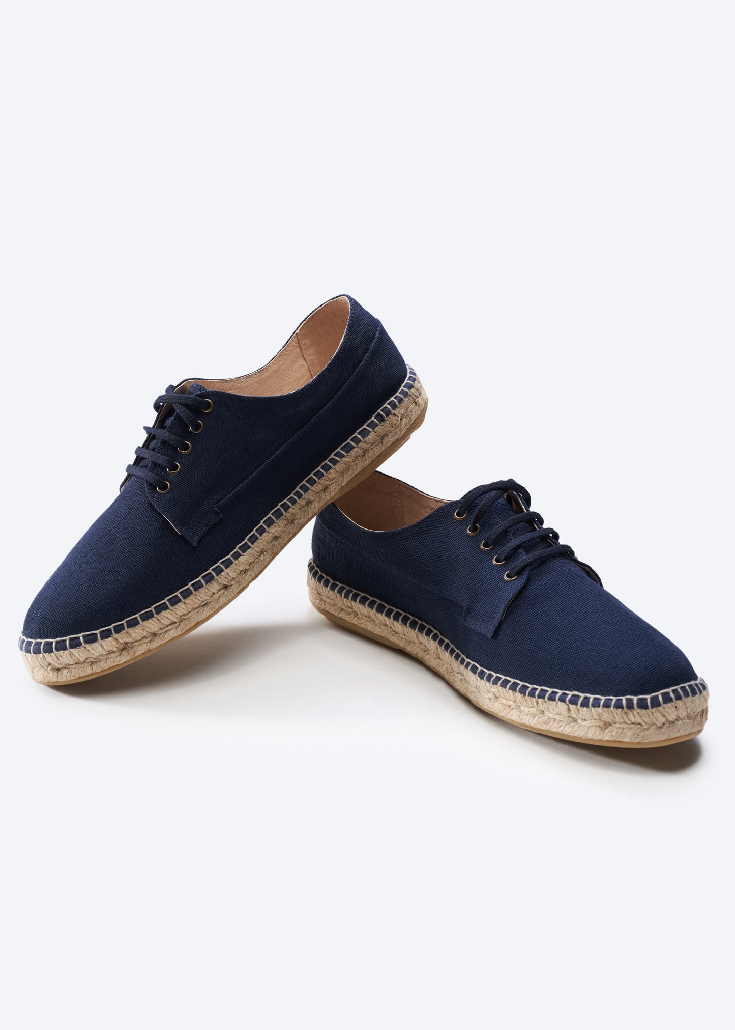 Viscata's Pol Navy Blue Canvas Cord Laces Men Espadrilles