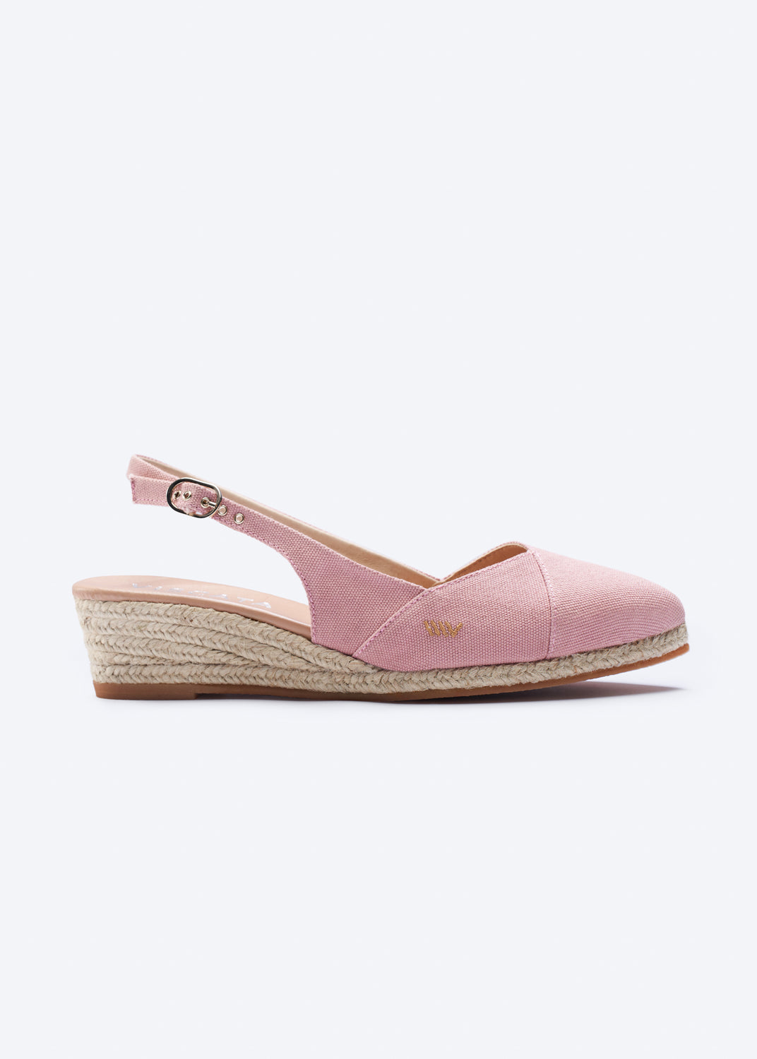 Premia Limited Edition Pink Canvas Slingback Women Espadrille Wedge