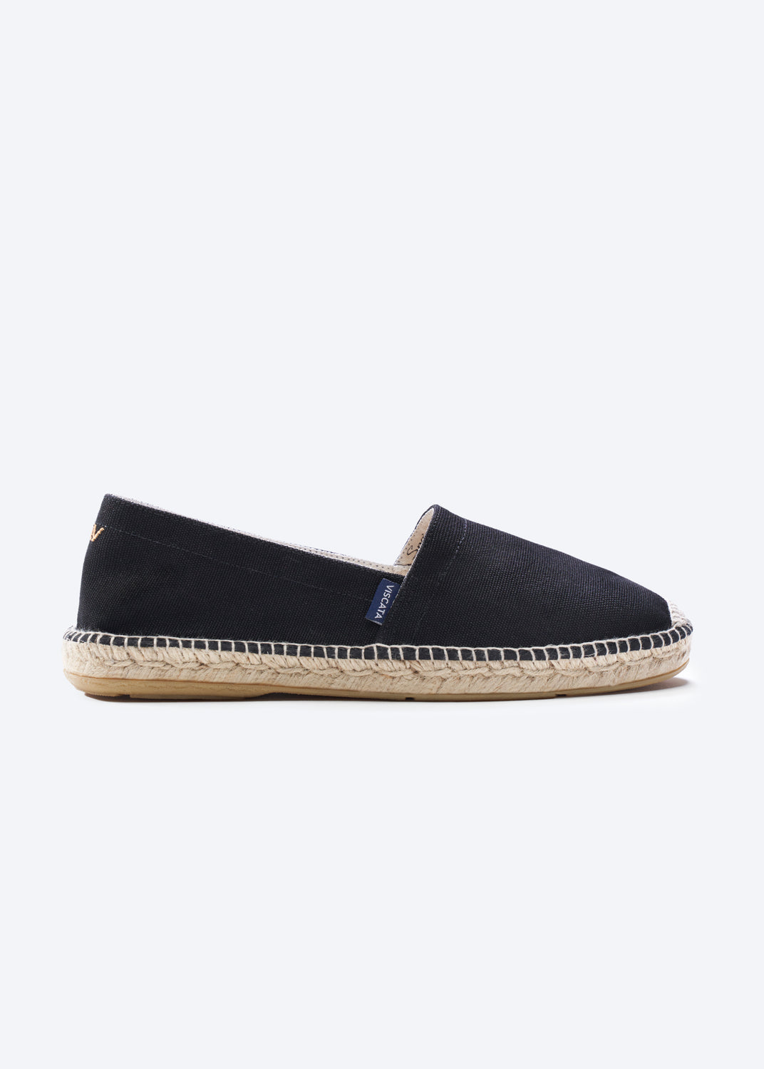 Sitges Black Canvas Slip On Men Espadrille