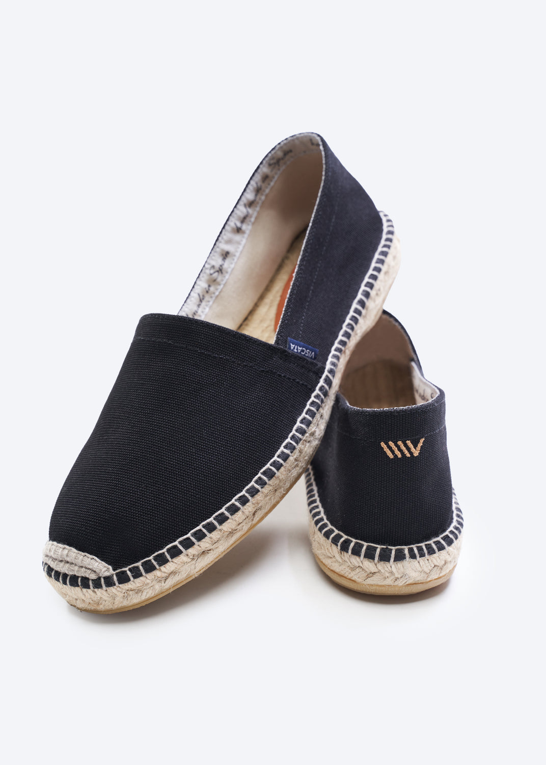 Sitges Black Canvas Slip On Men Espadrilles Handmade in Spain