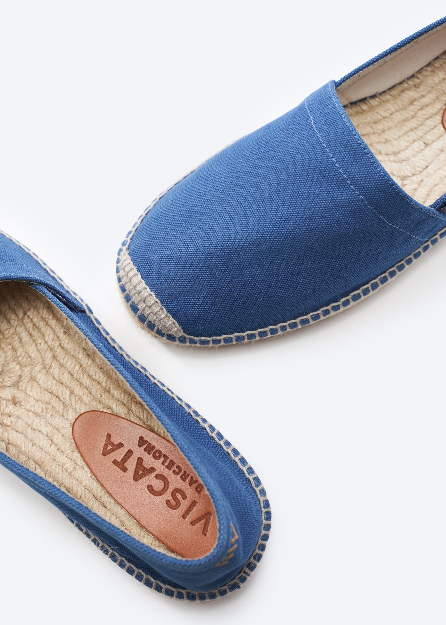 Sitges Limited Edition Denim Canvas Slip On Men Espadrilles Insole Detail