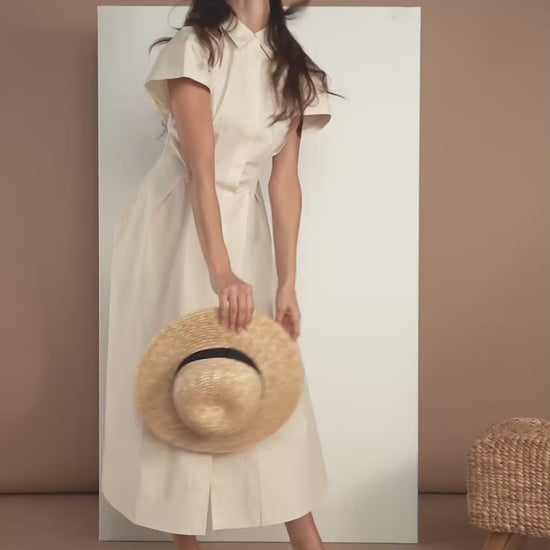 Woman Wearing Roses Canvas Beige Espadrille Wedges