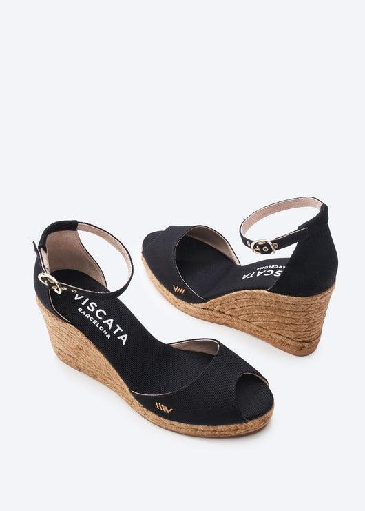 Aiguafreda Canvas Espadrille Sandal Wedges