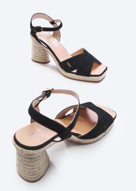 Xelida Suede Espadrille Sandal Heels