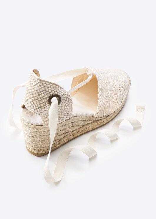 Escala Limited Edition Crochet Espadrille Wedges