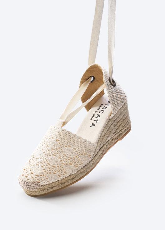 Escala Limited Edition Crochet Espadrille Wedges