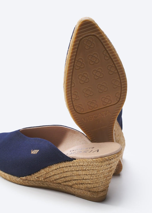 Truja Canvas Espadrille Mule Wedges