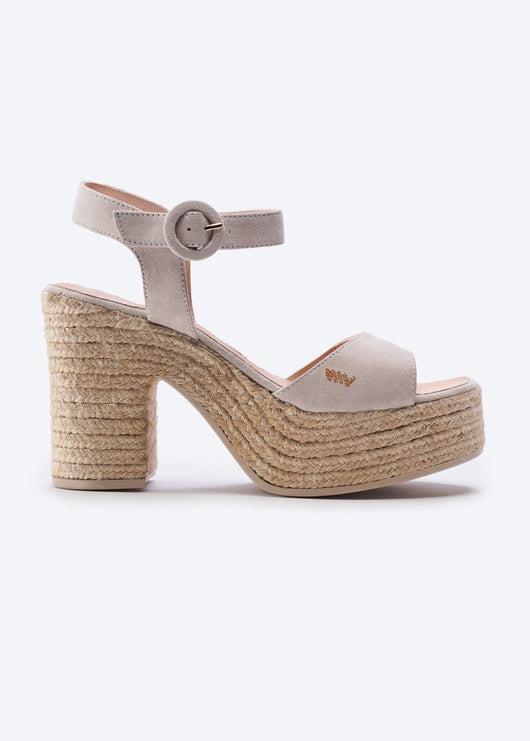 Jana Suede Espadrille Sandal Heels