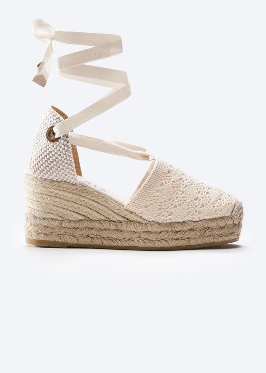 Bisbe Crochet Espadrille Platform Wedges