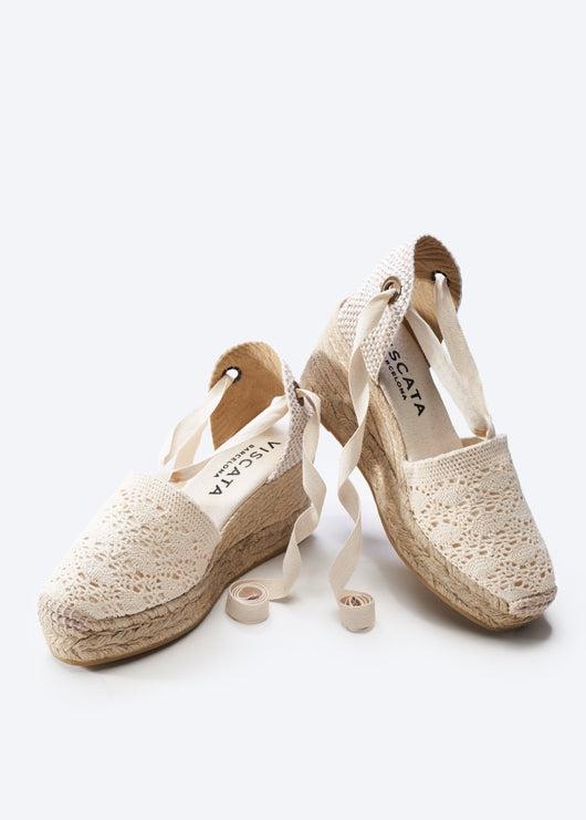 Bisbe Crochet Espadrille Platform Wedges