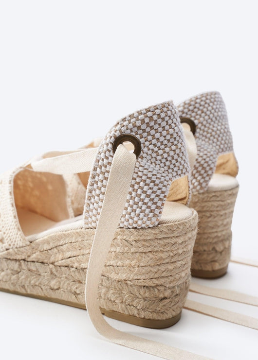 Bisbe Crochet Espadrille Platform Wedges