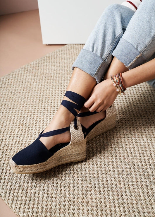 Bisbe Canvas Espadrille Platform Wedges