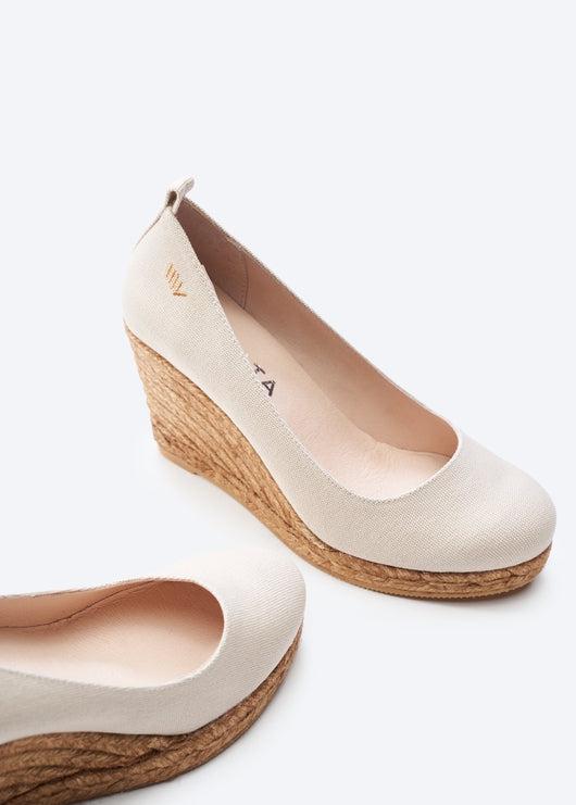 Marquesa Canvas Espadrille Wedge Pumps