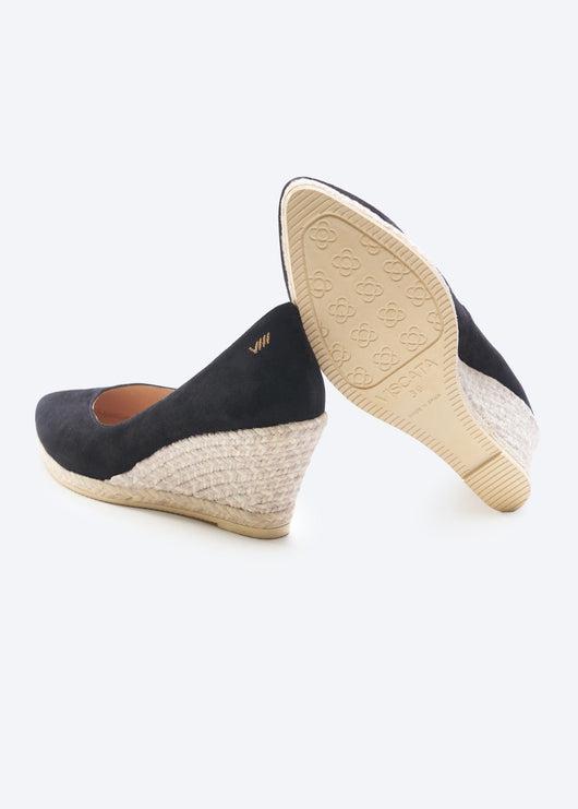 Roses Limited Edition Suede V Cut Espadrille Wedges