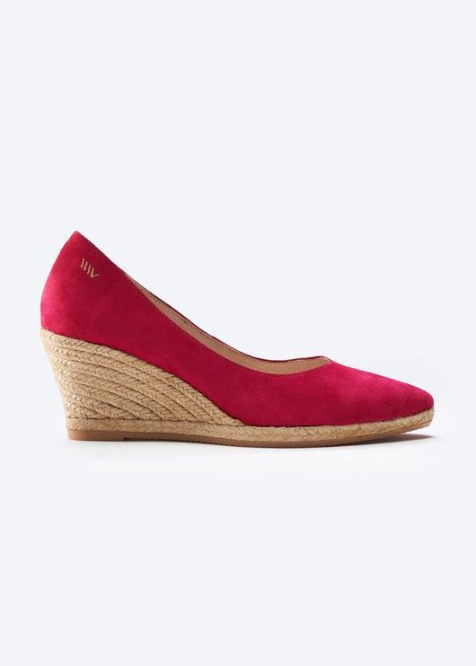 Roses Limited Edition Suede V Cut Espadrille Wedges