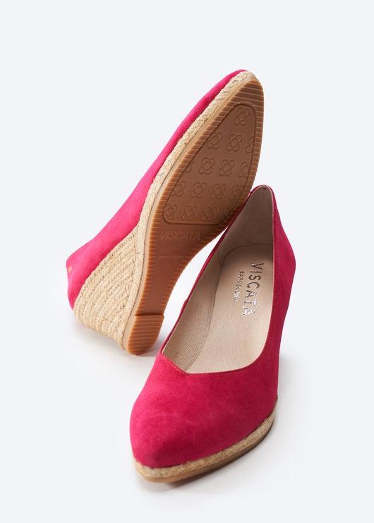 Roses Limited Edition Suede V Cut Espadrille Wedges