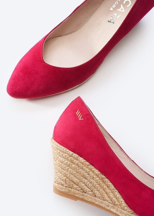 Roses Limited Edition Suede V Cut Espadrille Wedges