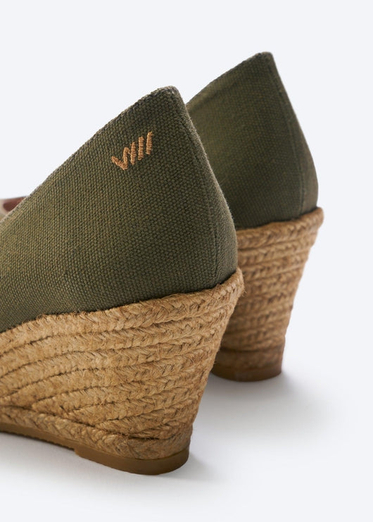 Roses Limited Edition Canvas V Cut Espadrille Wedges