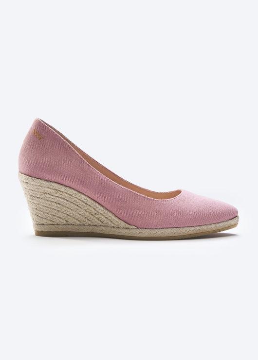 Roses Limited Edition Canvas U Cut Espadrille Wedges