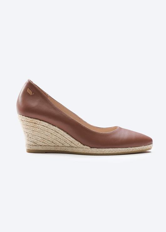 Roses Limited Edition Leather U Cut Espadrille Wedges