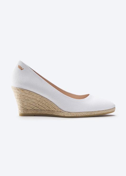 Roses Limited Edition Canvas U Cut Espadrille Wedges