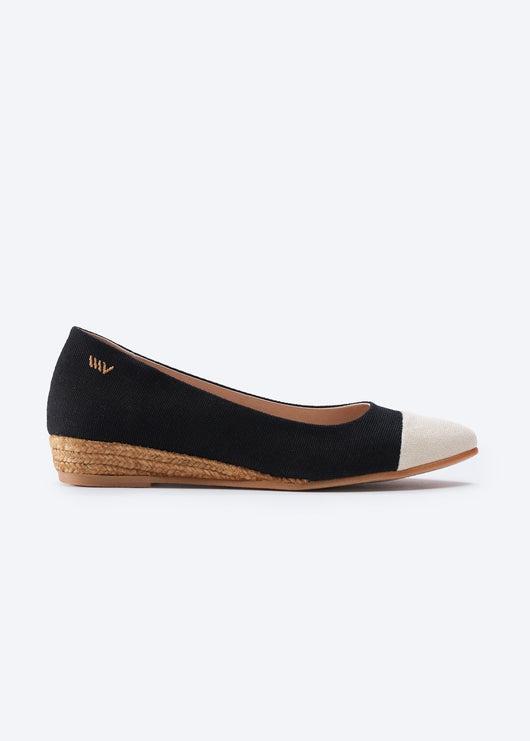 Beige and best sale black espadrilles