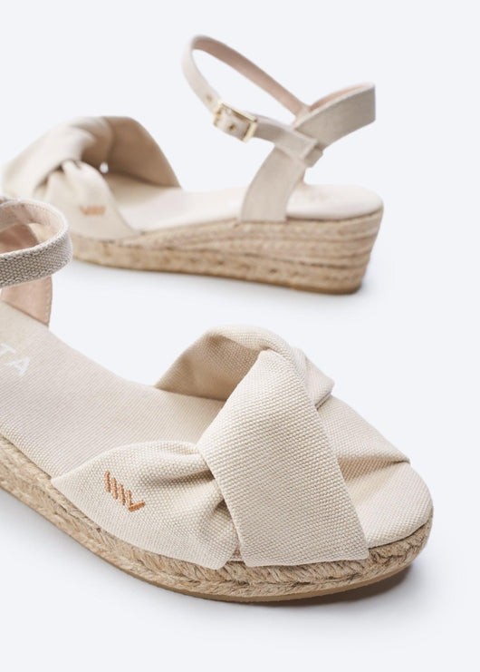 Farella Canvas Espadrille Sandal Wedges