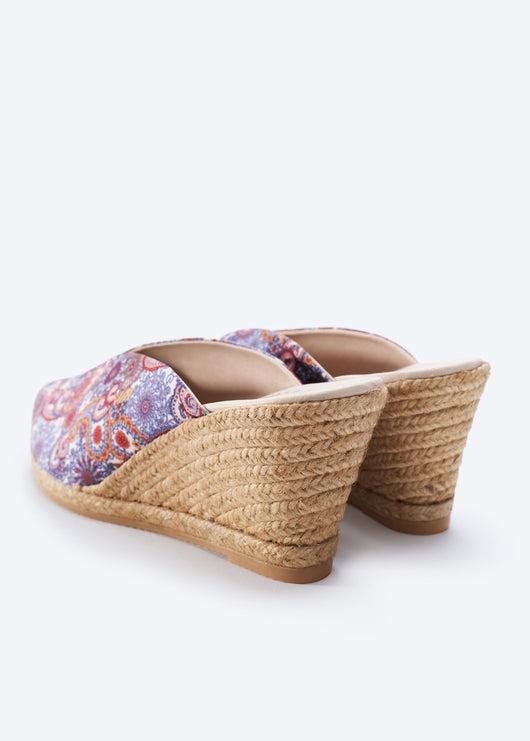 Truja Limited Edition Canvas Espadrille Mule Wedges